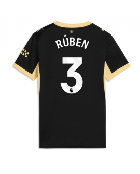 Manchester City Ruben Dias #3 Maglia Gara Trasferta Repliche 2026-27 Donna Maniche Corte Manchester City Ruben Dias #3 Maglia Gara Trasferta Repliche 2026-27 Donna Maniche Corte
